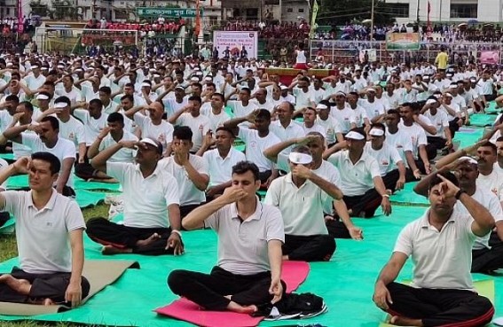 Assam Rifles celebrated 5th International Yoga Day in Tripura